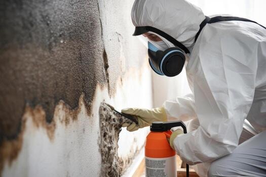 Mold remediation worker